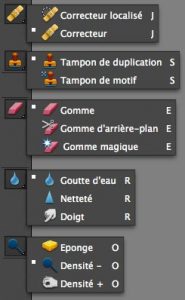 outils de retouche Photoshop Eléments