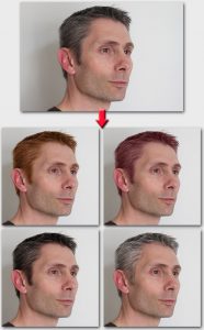 Changement de couleur de cheveux par Photoshop Elements