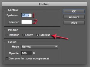 Contour de la sélection