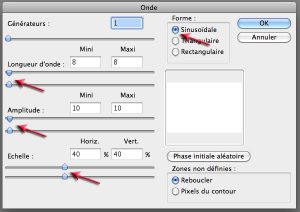 Filtre Onde sous Photoshop Elements
