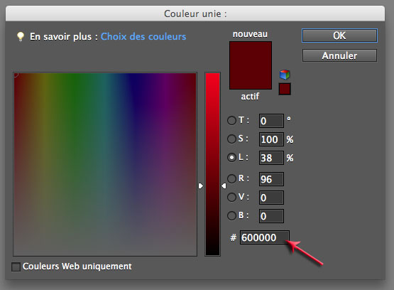 Fenêtre couleur Photoshop Elements