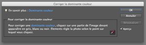 Balance des blancs Photoshop Elements
