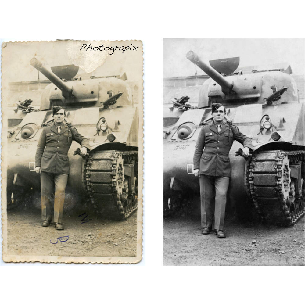 Restauration photo militaire seconde guerre mondiale